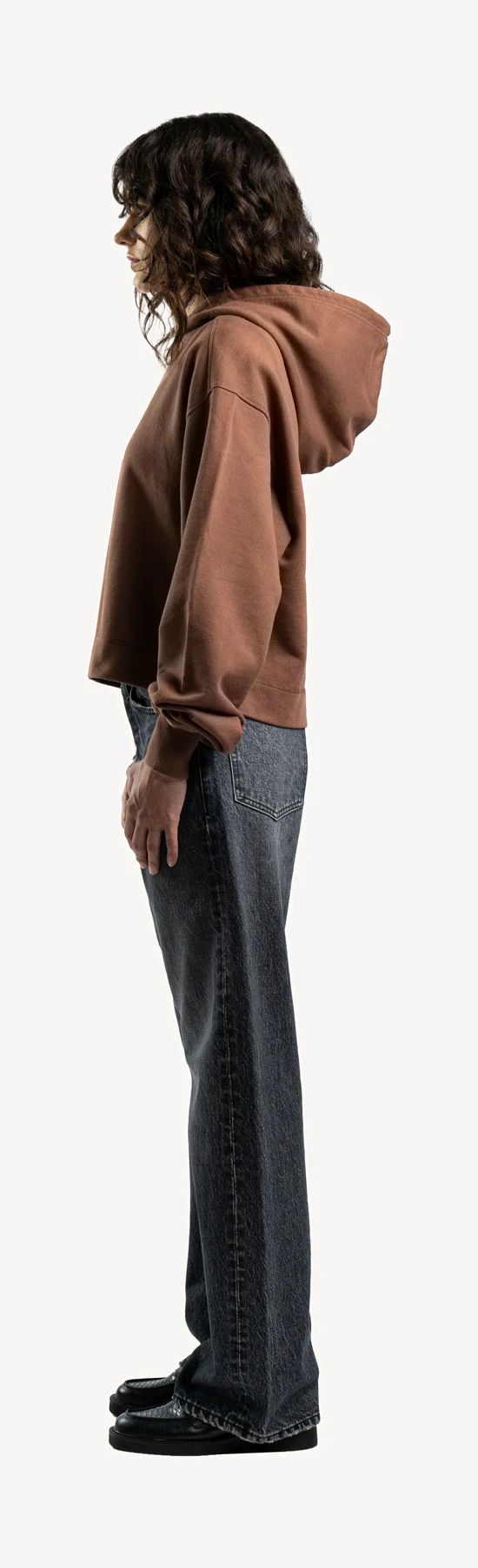 Vintage Brown Cropped Hoodie. - Image 8