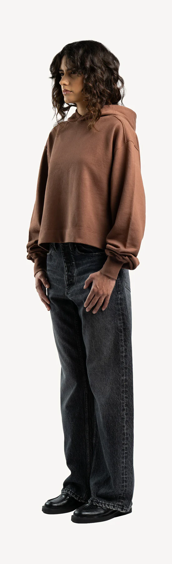 Vintage Brown Cropped Hoodie. - Image 9