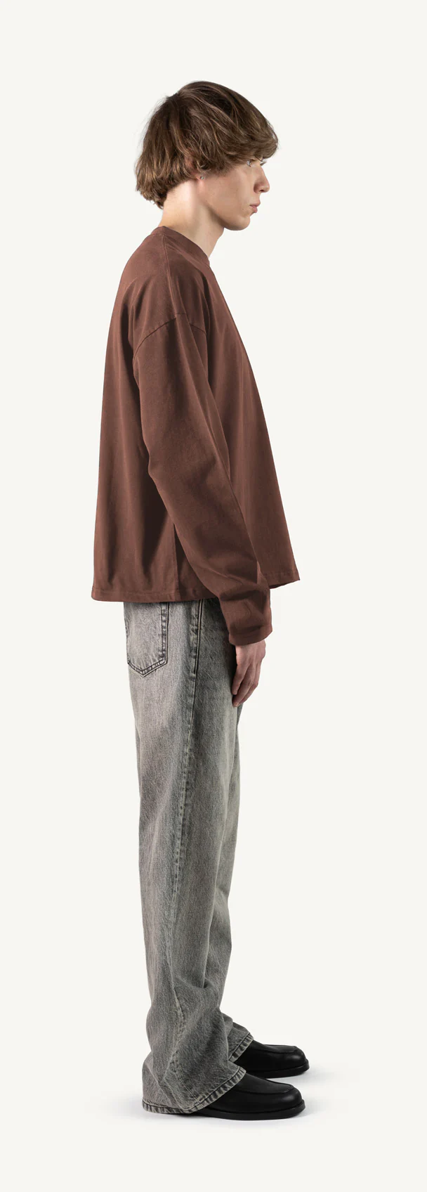 Vintage Brown Oversized Boxy LS Tee. - Image 4
