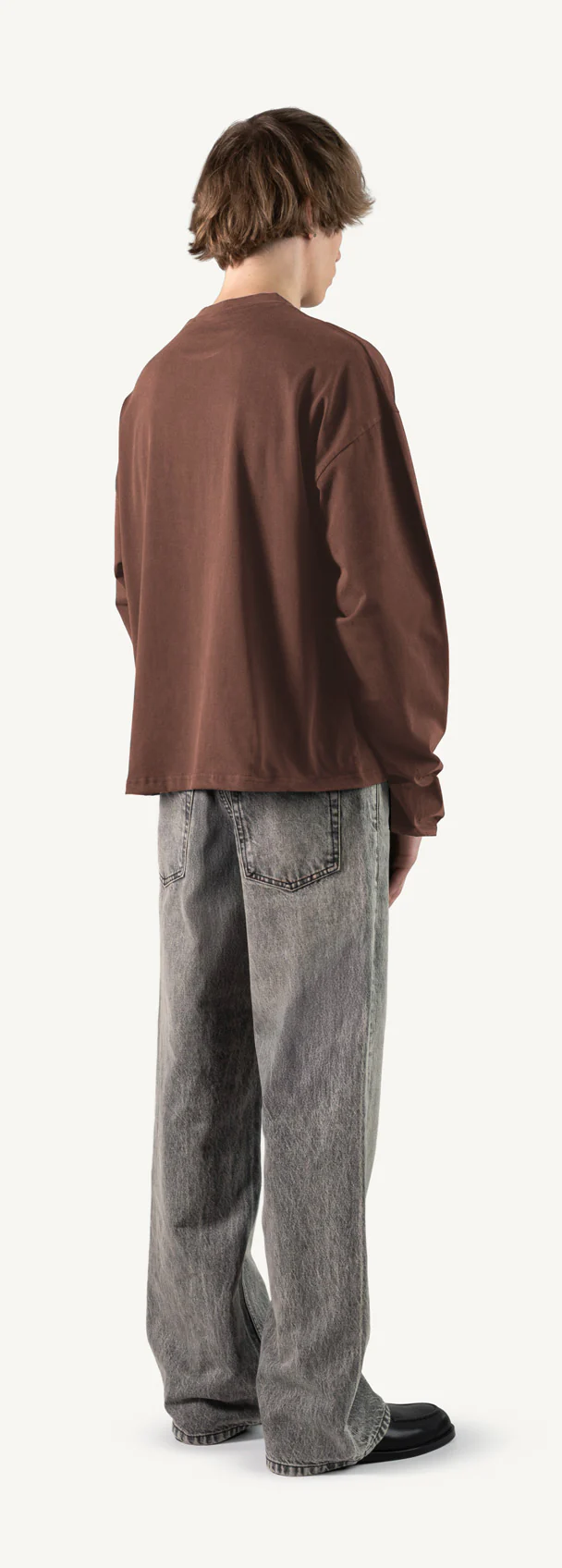 Vintage Brown Oversized Boxy LS Tee. - Image 5