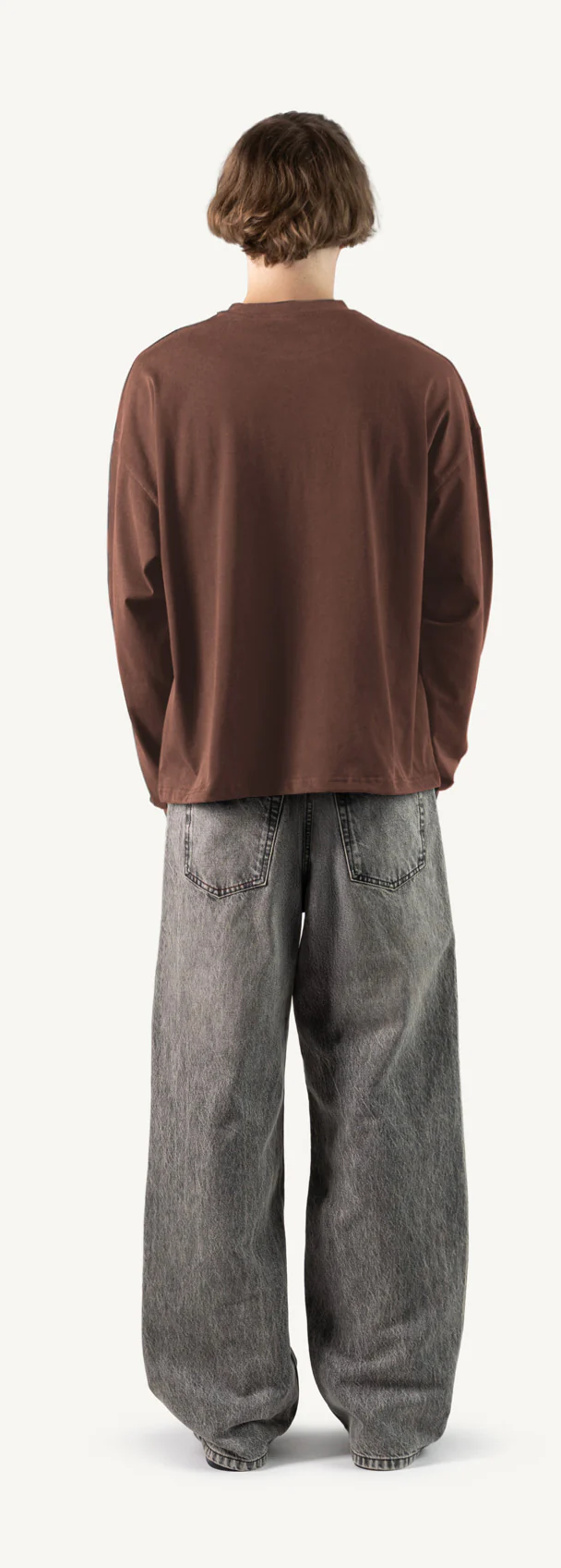 Vintage Brown Oversized Boxy LS Tee. - Image 6