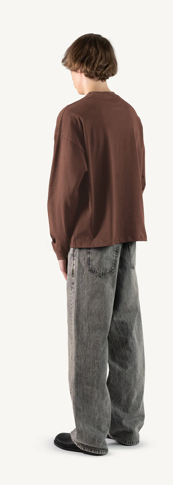 Vintage Brown Oversized Boxy LS Tee. - Image 7