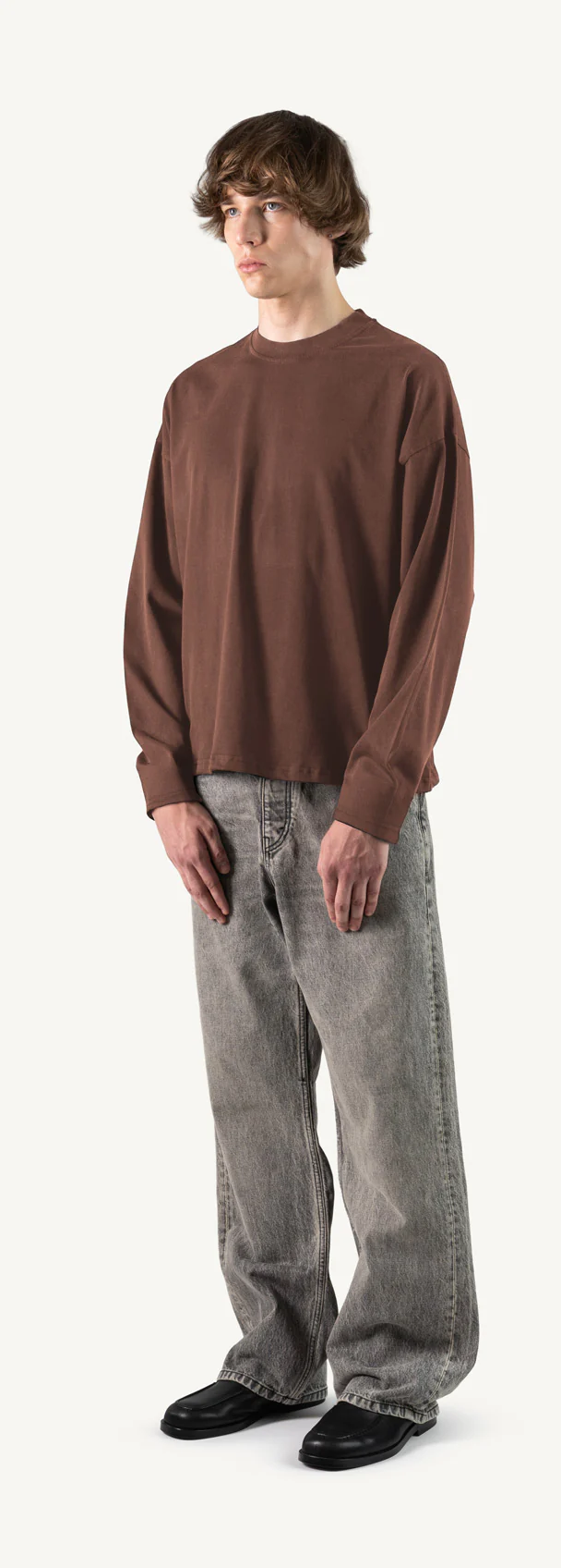 Vintage Brown Oversized Boxy LS Tee. - Image 9