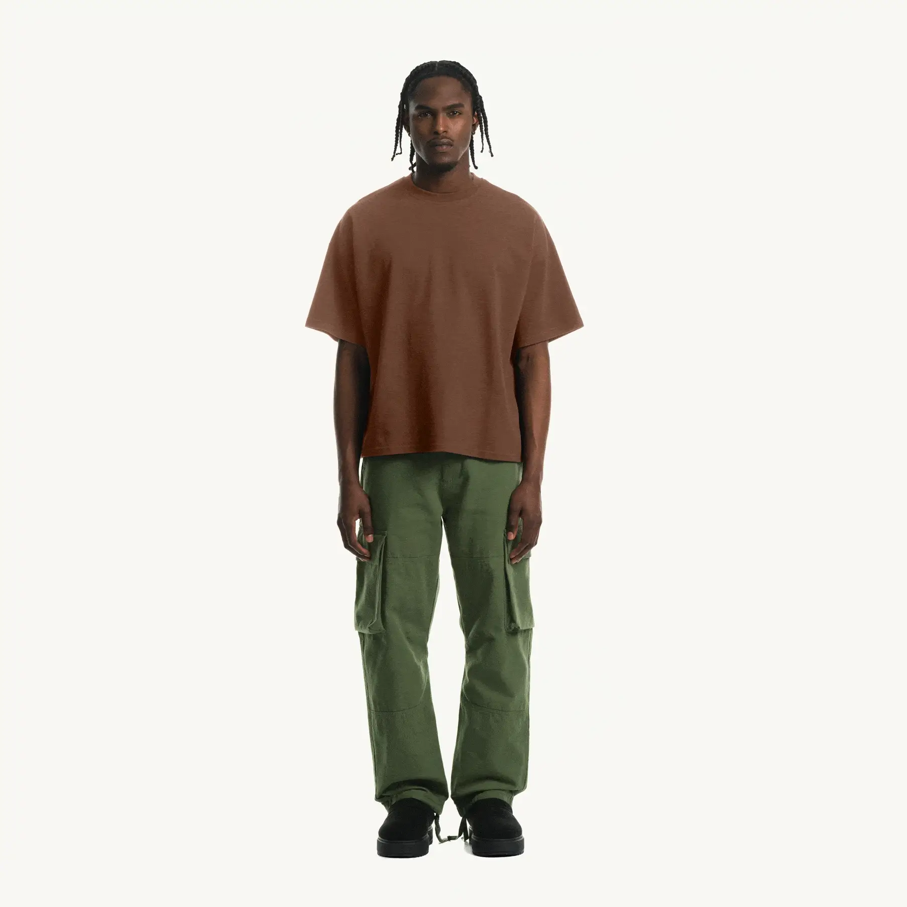 Vintage Brown Oversized Boxy Tee. - Image 3