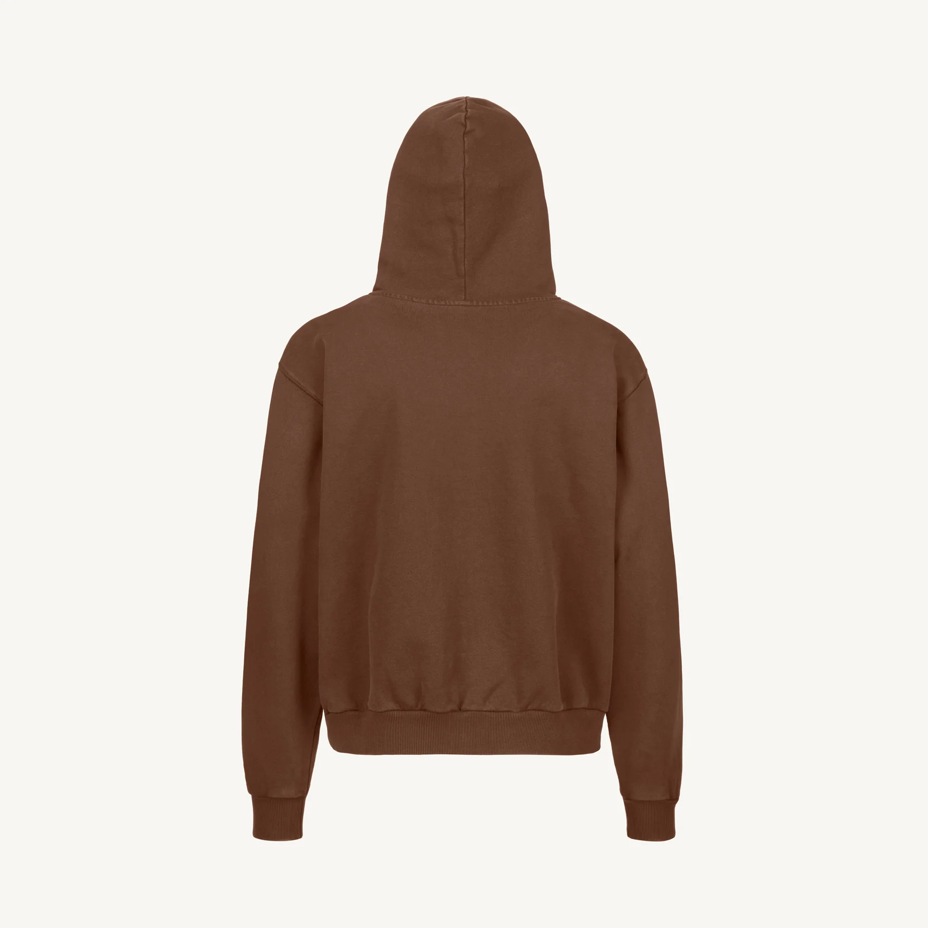 Vintage Brown Oversized Zipped Hoodie - Image 4