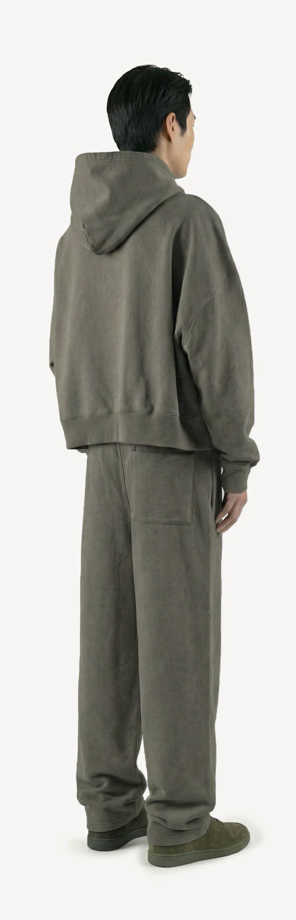 Vintage Olive Oversized Boxy Hoodie. - Image 5