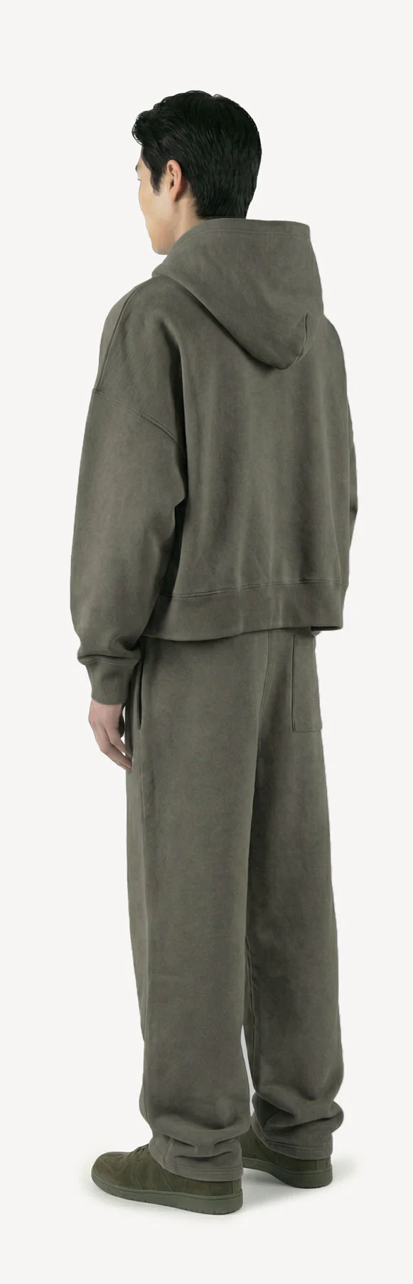 Vintage Olive Oversized Boxy Hoodie. - Image 7