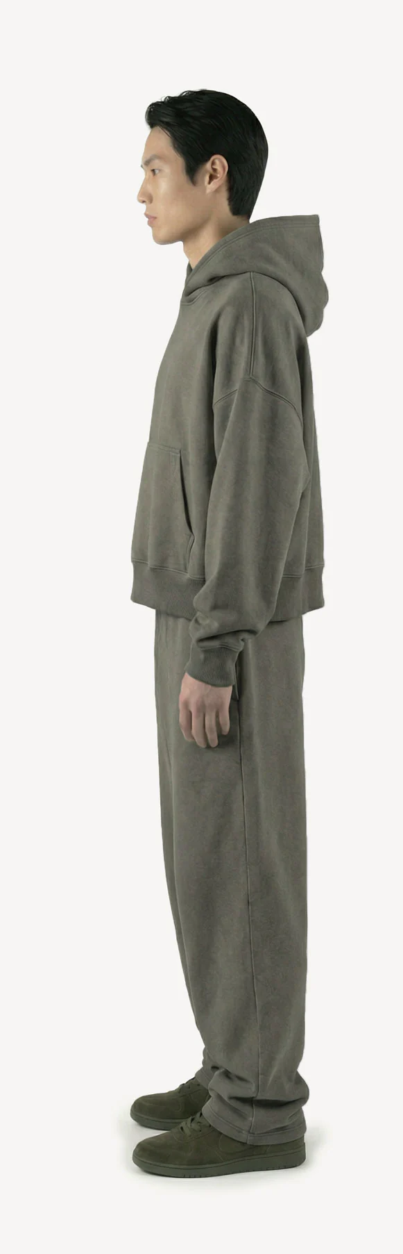 Vintage Olive Oversized Boxy Hoodie. - Image 8