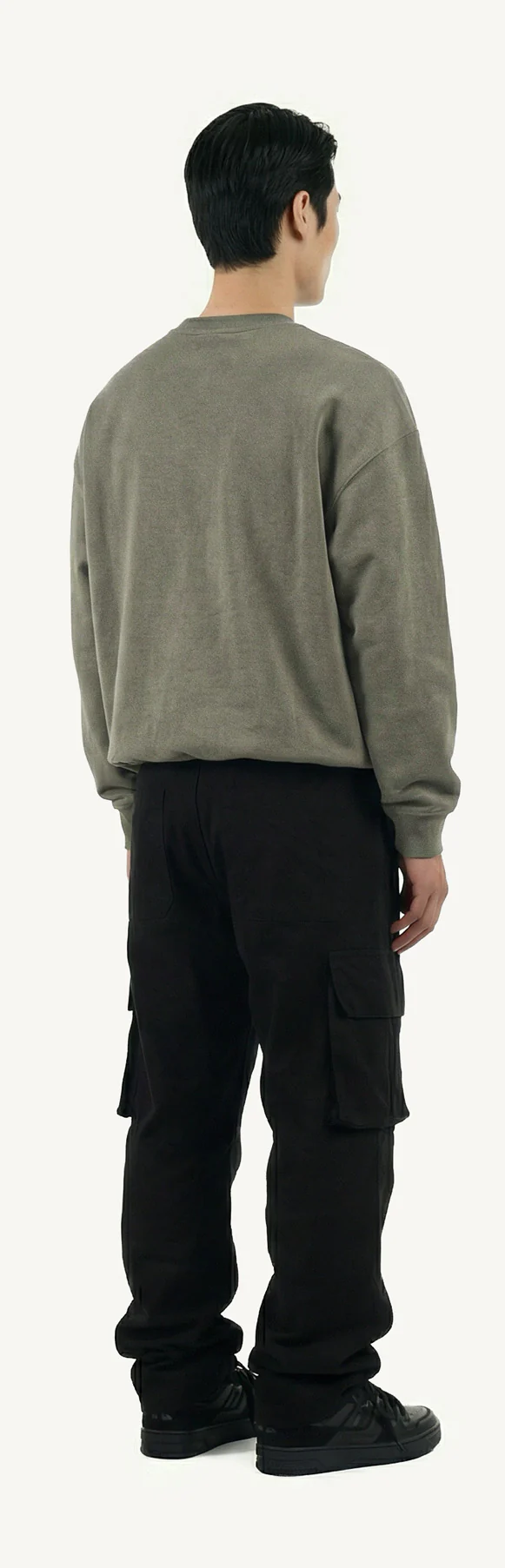 Vintage Olive Oversized Crewneck Sweater. - Image 5