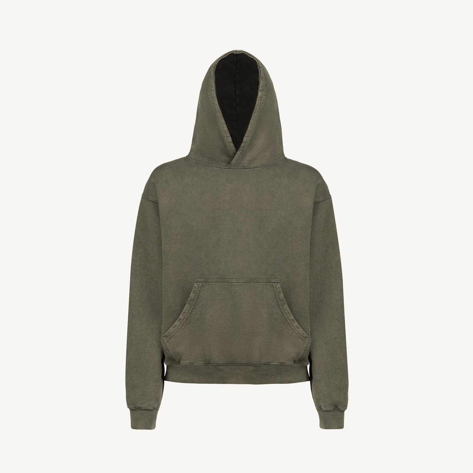 Vintage Olive Oversized Hoodie Mockups.