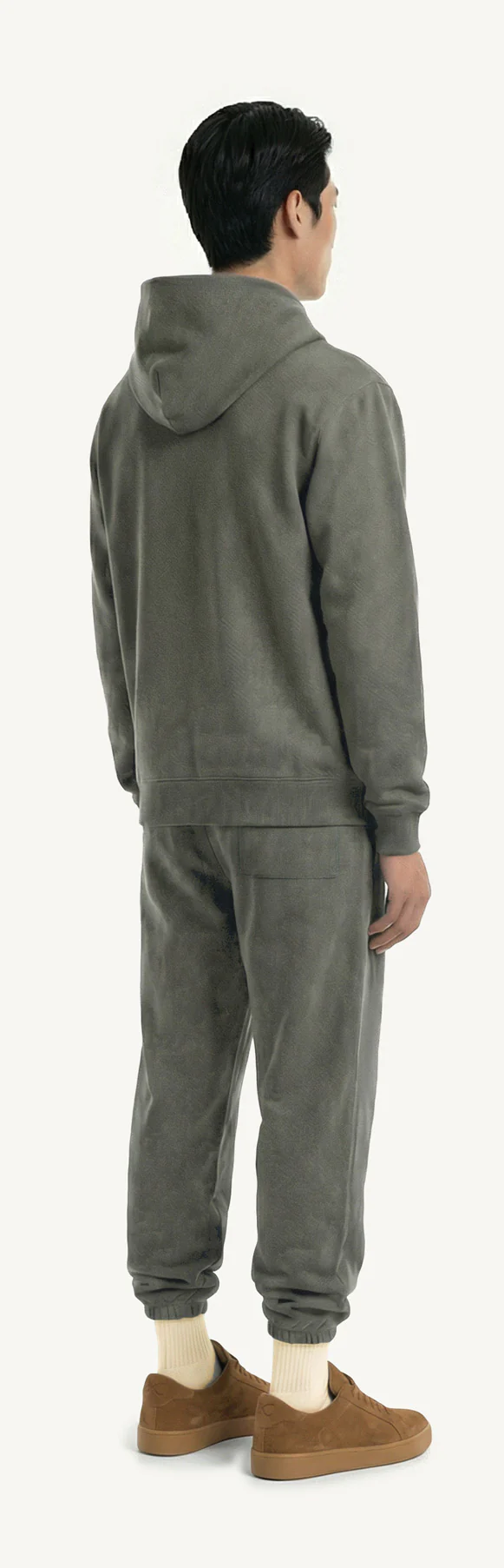 Vintage Olive Regular Zipped Hoodie. - Image 5