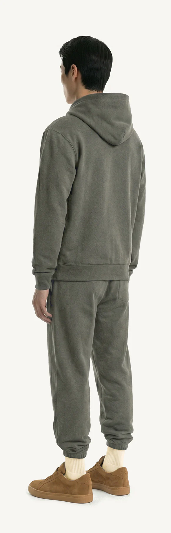 Vintage Olive Regular Zipped Hoodie. - Image 7