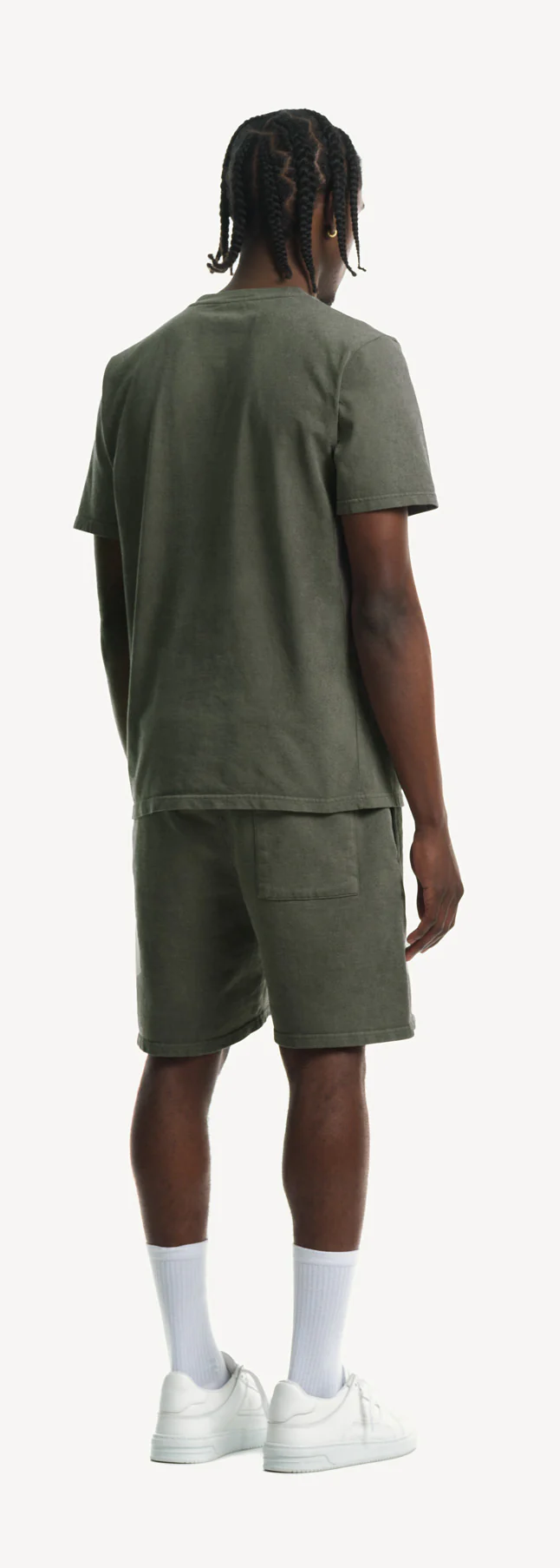 Vintage Olive Relaxed Sweatshorts. - Image 5