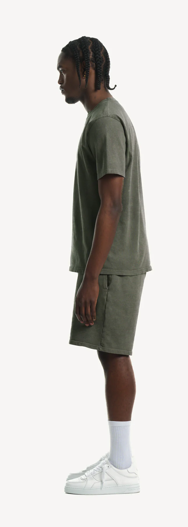 Vintage Olive Relaxed Sweatshorts. - Image 8