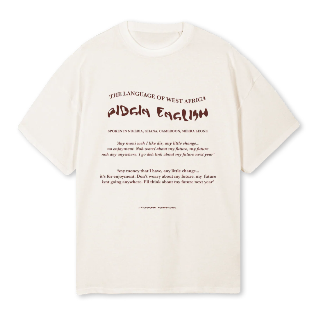 VINTAGE PIDGIN Vintage White Oversized Tee.