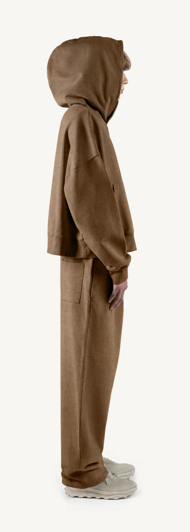 Vintage Tan Oversized Boxy Hoodie. - Image 4