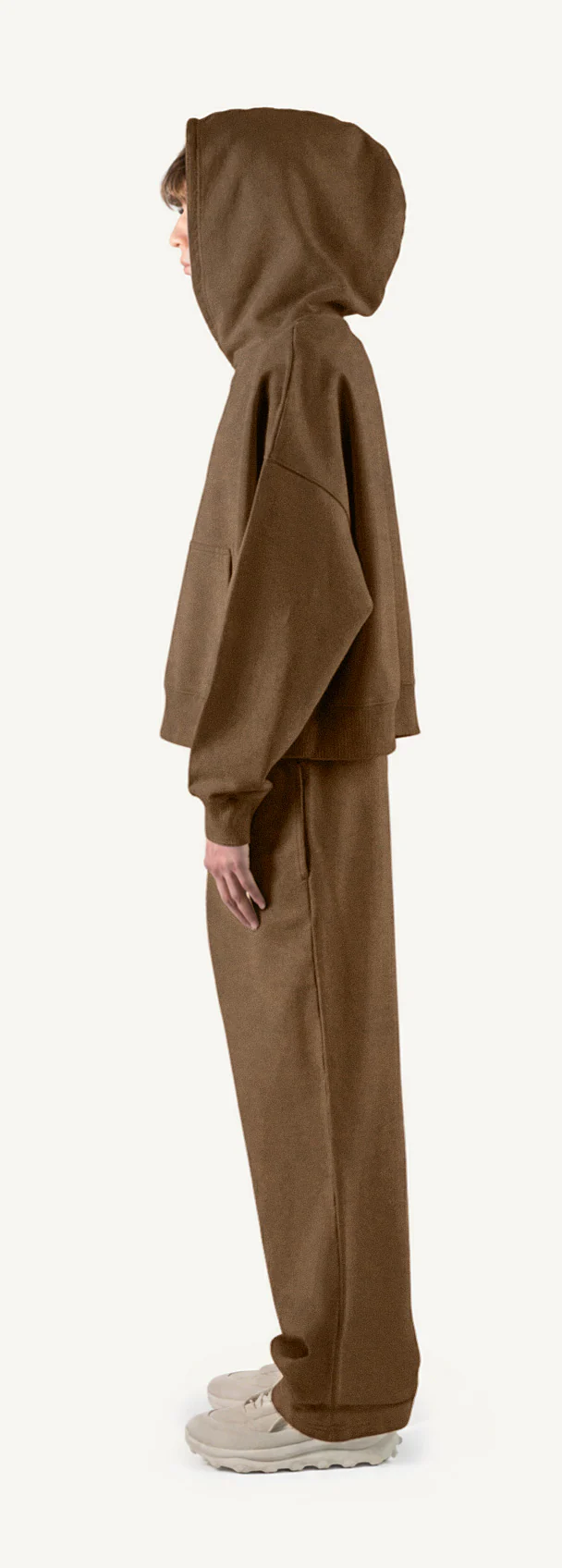 Vintage Tan Oversized Boxy Hoodie. - Image 8