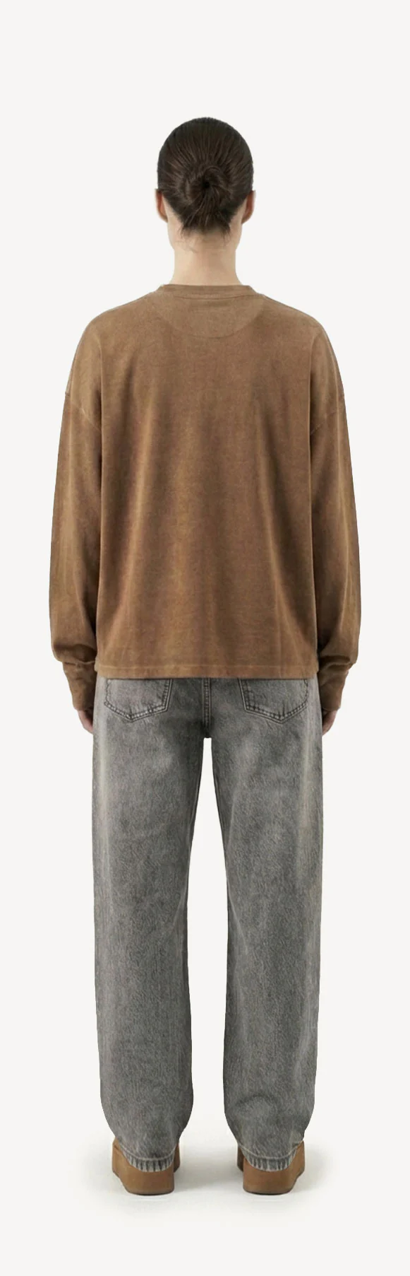 Vintage Tan Oversized Boxy LS Tee. - Image 14