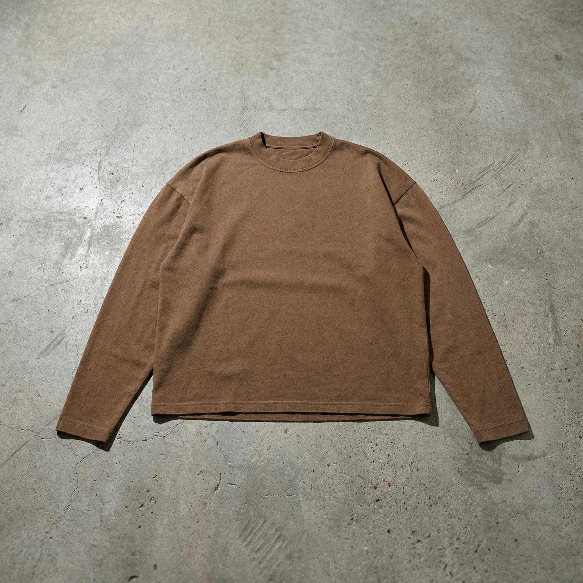 Vintage Tan Oversized Boxy LS Tee. - Image 18