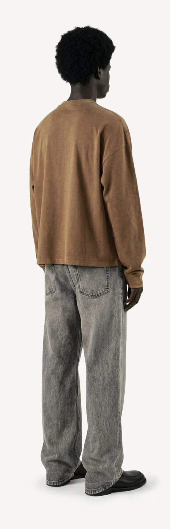Vintage Tan Oversized Boxy LS Tee. - Image 5