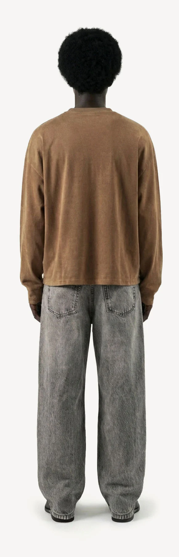 Vintage Tan Oversized Boxy LS Tee. - Image 6