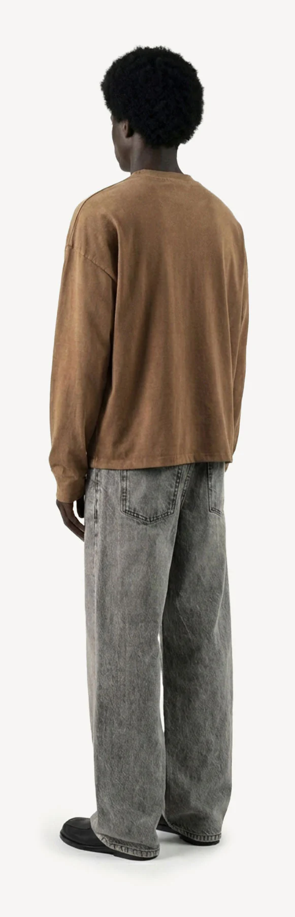 Vintage Tan Oversized Boxy LS Tee. - Image 7