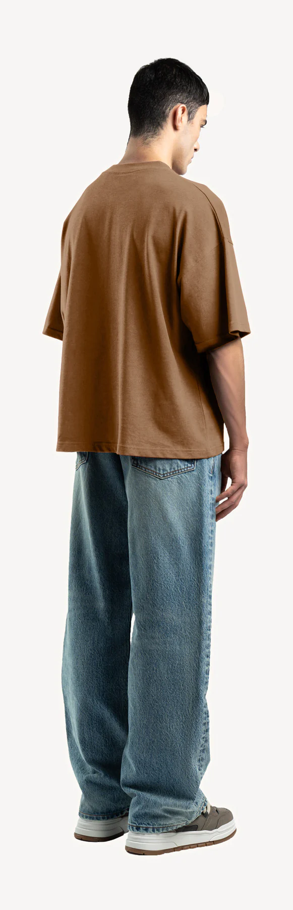 Vintage Tan Oversized Boxy Tee. - Image 5