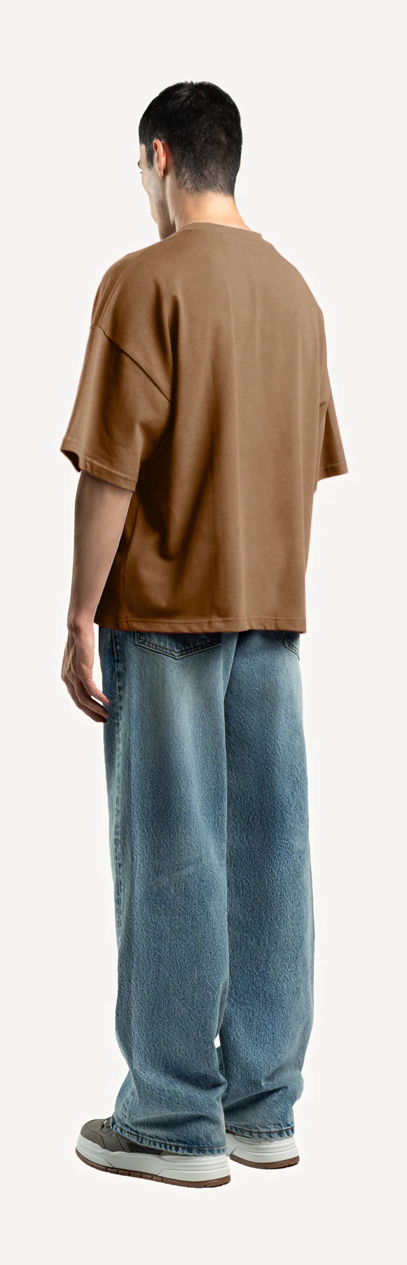 Vintage Tan Oversized Boxy Tee. - Image 7