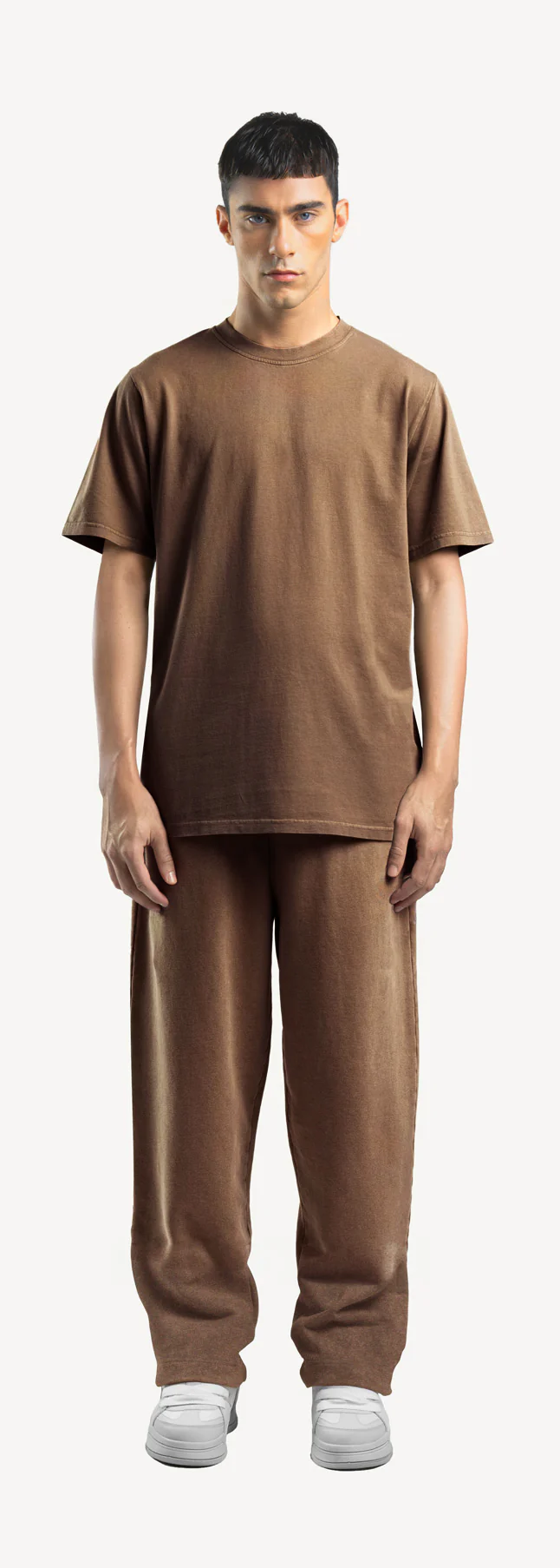 Vintage Tan Straight-Leg Relaxed Sweatpants. - Image 2