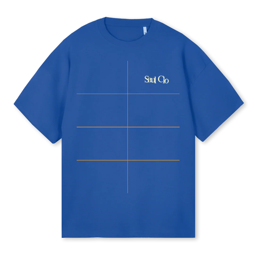 VINTAGE VLU Cobalt Blue Oversized Tee.