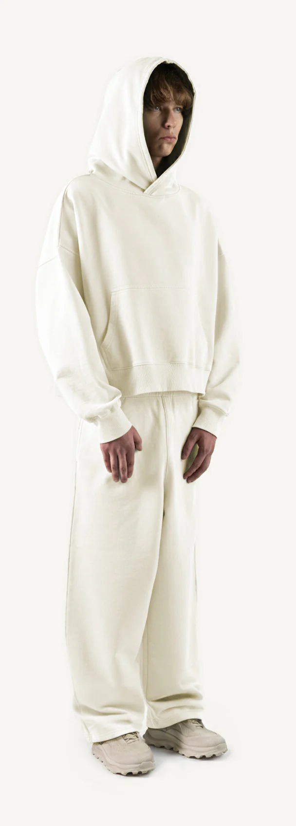 Vintage White Oversized Boxy Hoodie. - Image 3