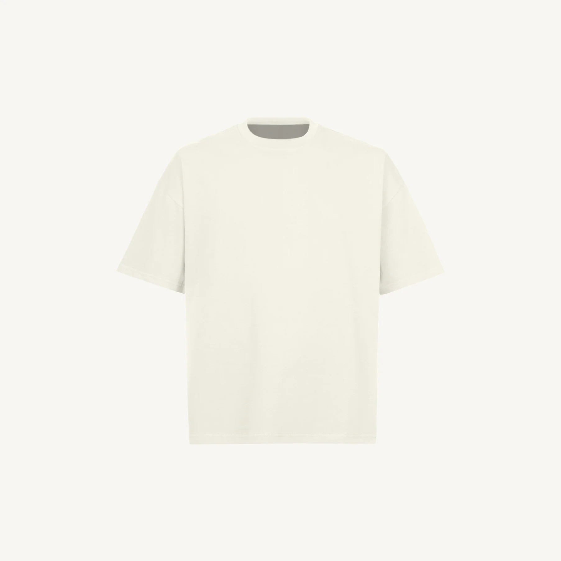 Vintage White Oversized Boxy Tee Mockups.