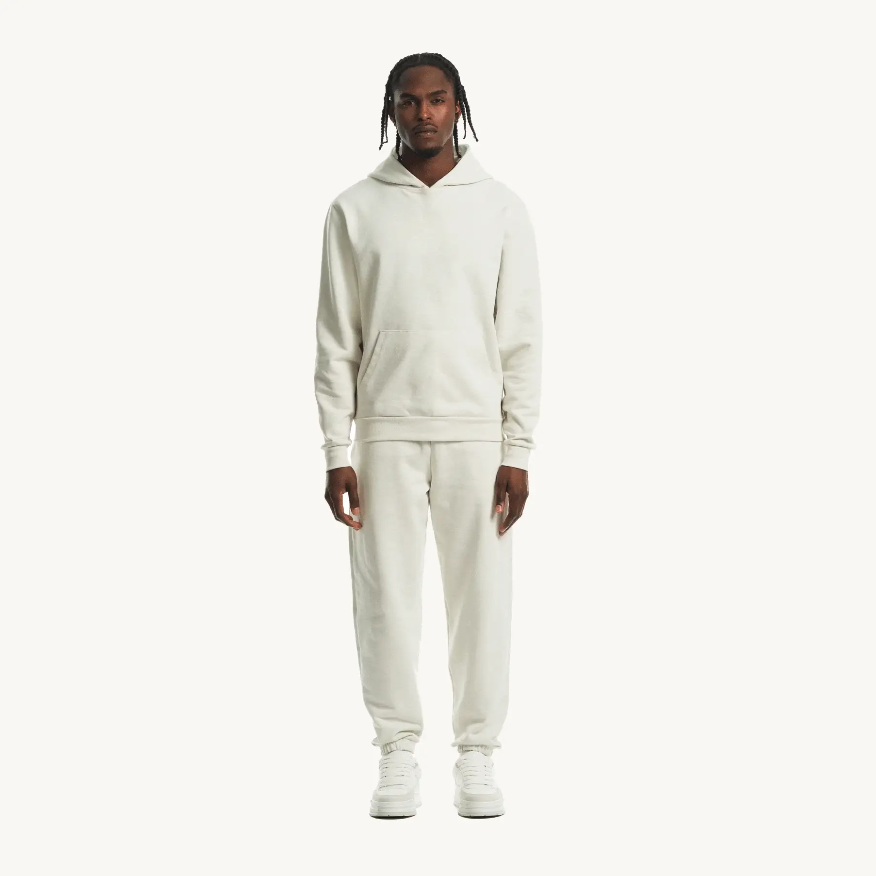 Vintage White Regular Hoodie. - Image 3