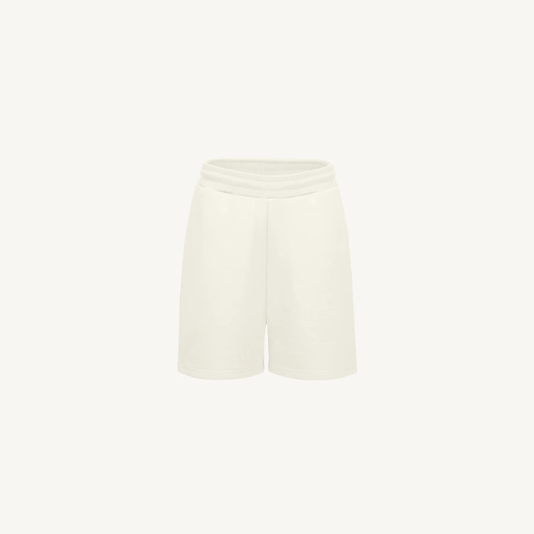 Vintage White Relaxed Sweatshorts Mockups.