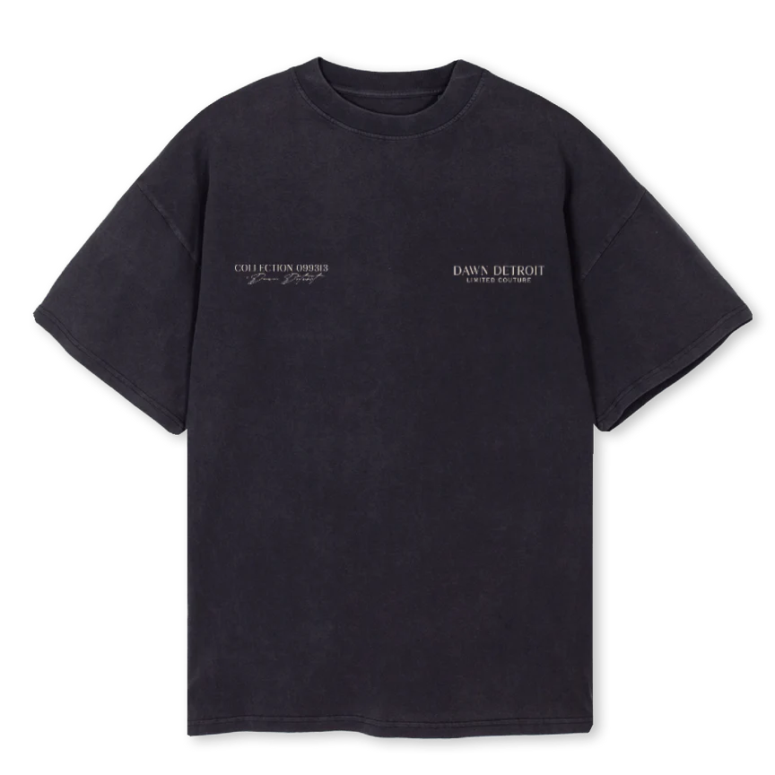 VINTAGEBALCKFADED Vintage Black Oversized Tee.
