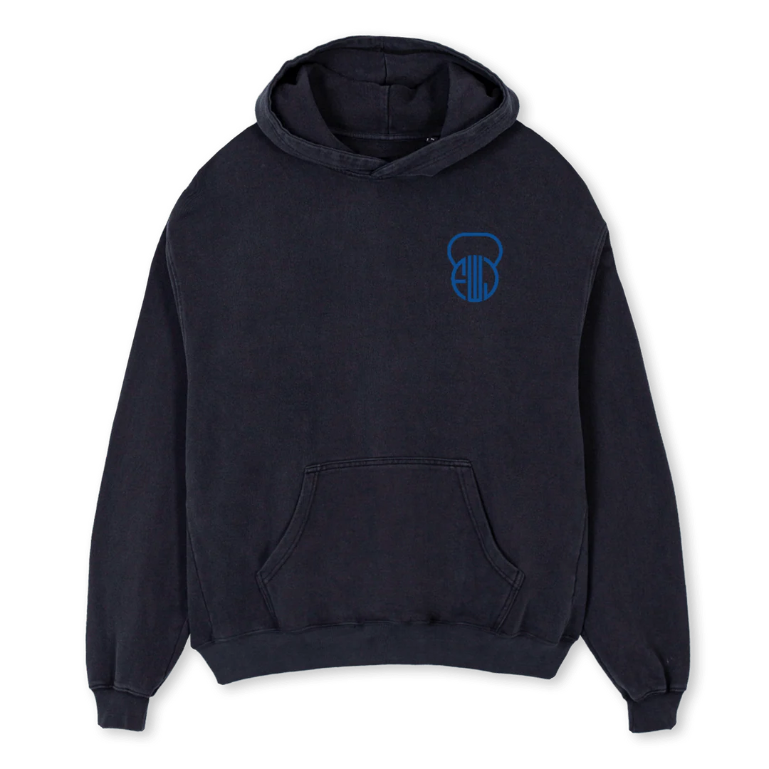 VINTAGEBLACKHOODIEM Vintage Black Oversized Hoodie.