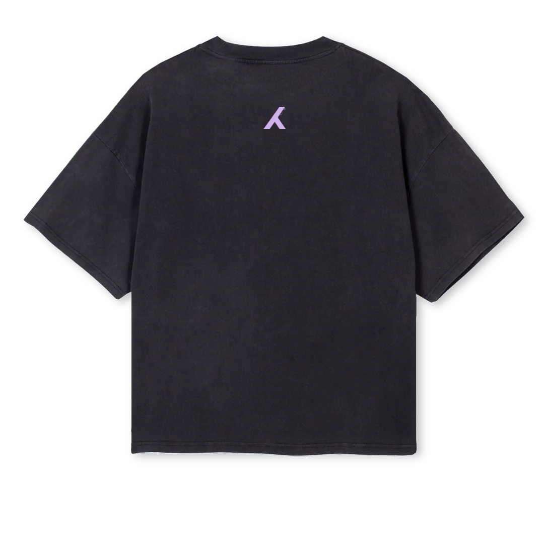VINTAGEBLACKLAVENER Vintage Black Oversized Boxy Tee. - Image 2
