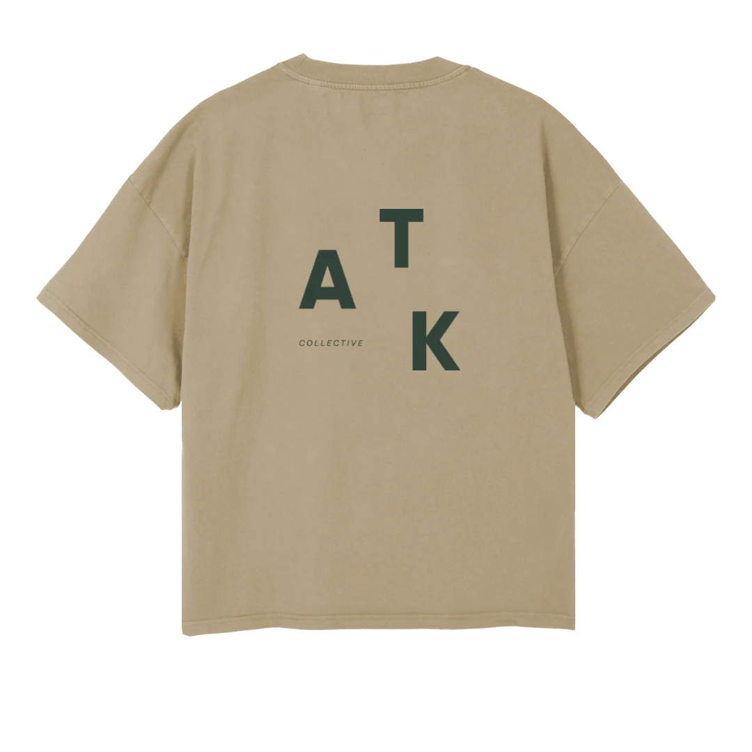 VINTAGEDUNEGREEN Vintage Dune Oversized Boxy Tee. - Image 2