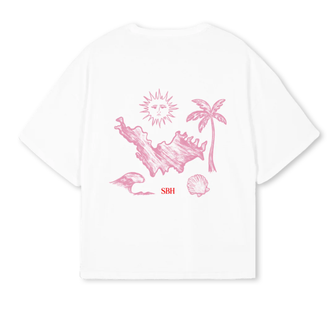 VINTAGELILIBELBOXY White Oversized Boxy Tee. - Image 2
