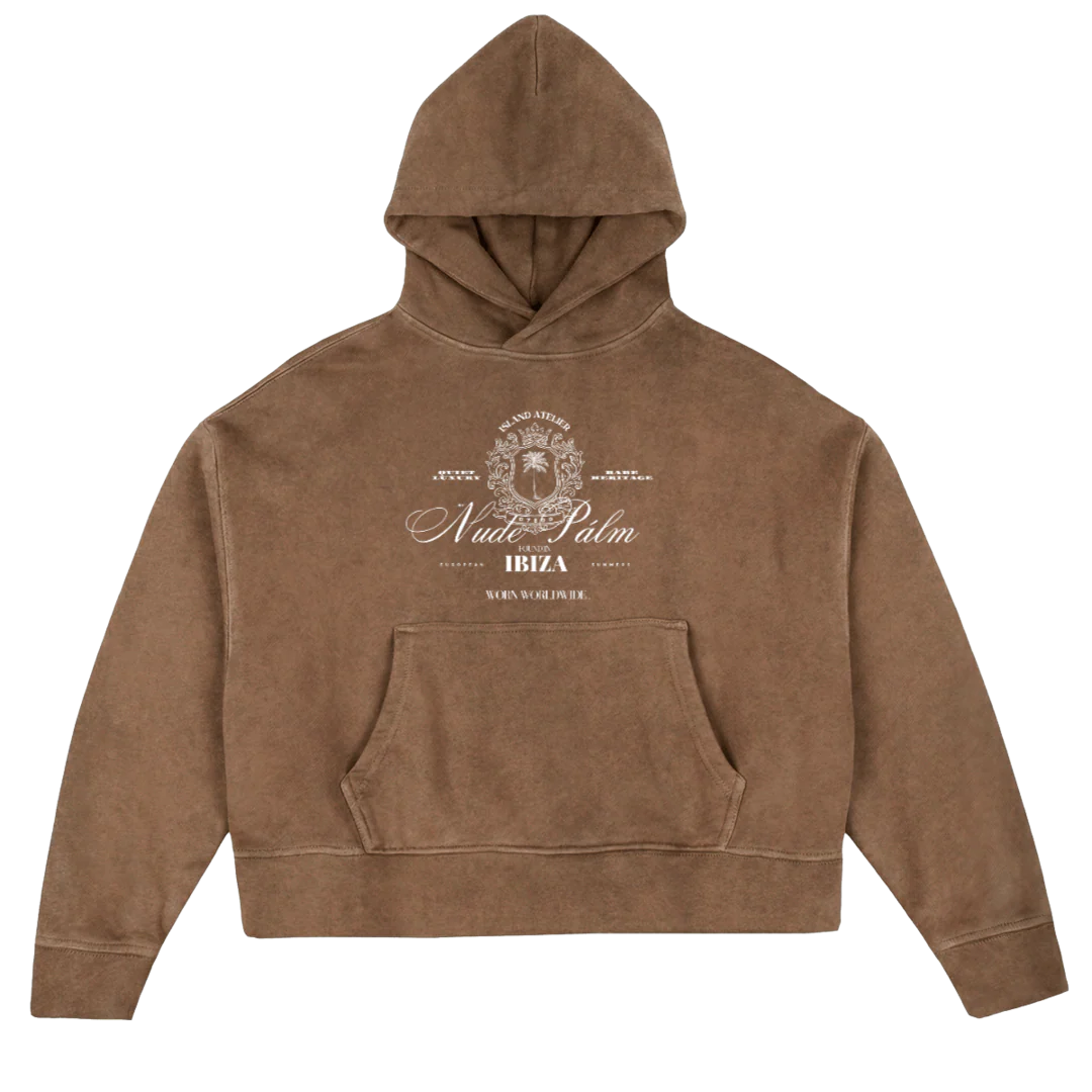 VINTAGETANIBIZAHOODY Vintage Tan Oversized Boxy Hoodie.