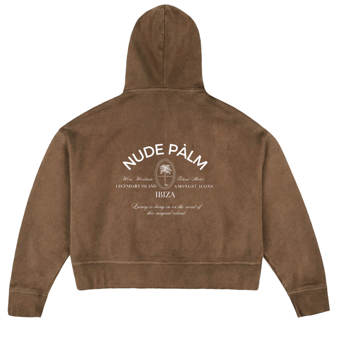 VINTAGETANIBIZAHOODY Vintage Tan Oversized Boxy Hoodie. - Image 2