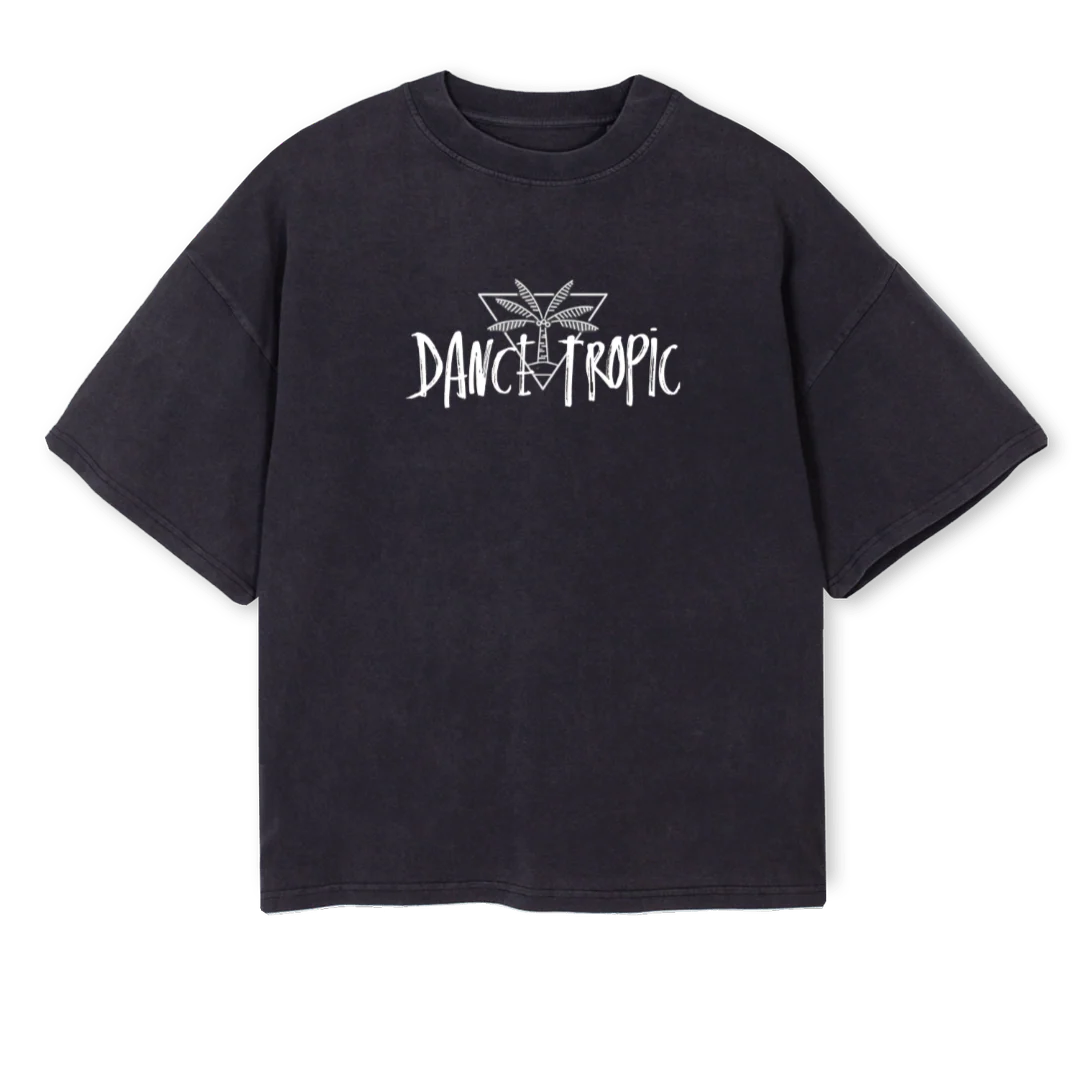 VINTAGEUNI Vintage Black Oversized Boxy Tee.