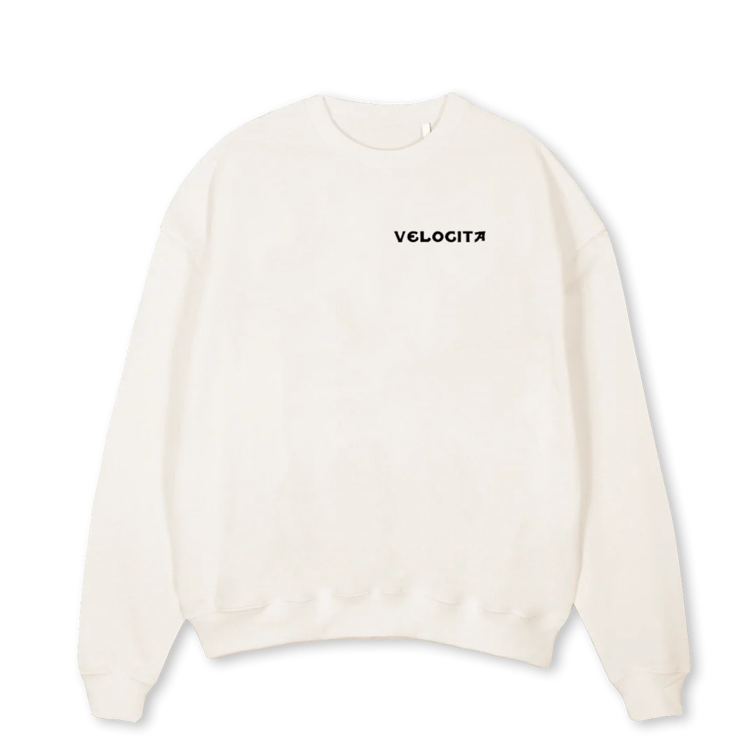 VINTAGEWHITESWEATER Vintage White Oversized Crewneck Sweater.