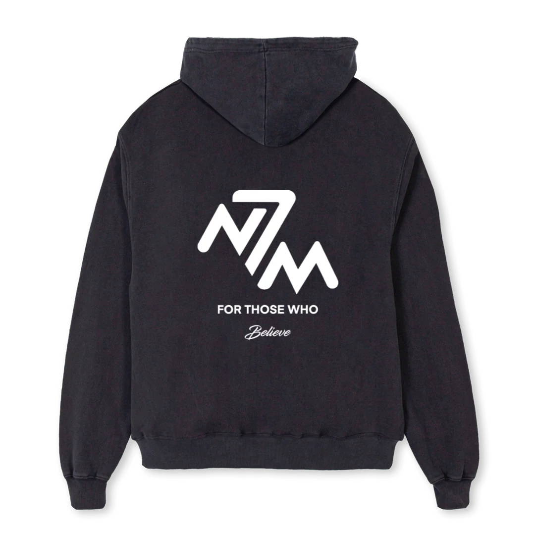 VINTAGEZIP Vintage Black Oversized Zipped Hoodie. - Image 2