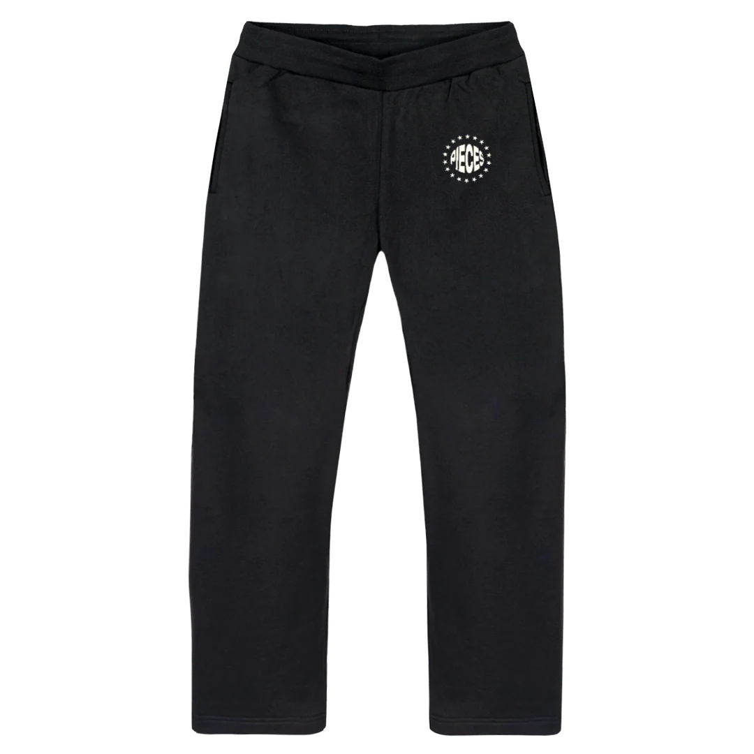 VINTGBLCKSTRAIGHTLEG Vintage Black Straight-Leg Relaxed Sweatpants.