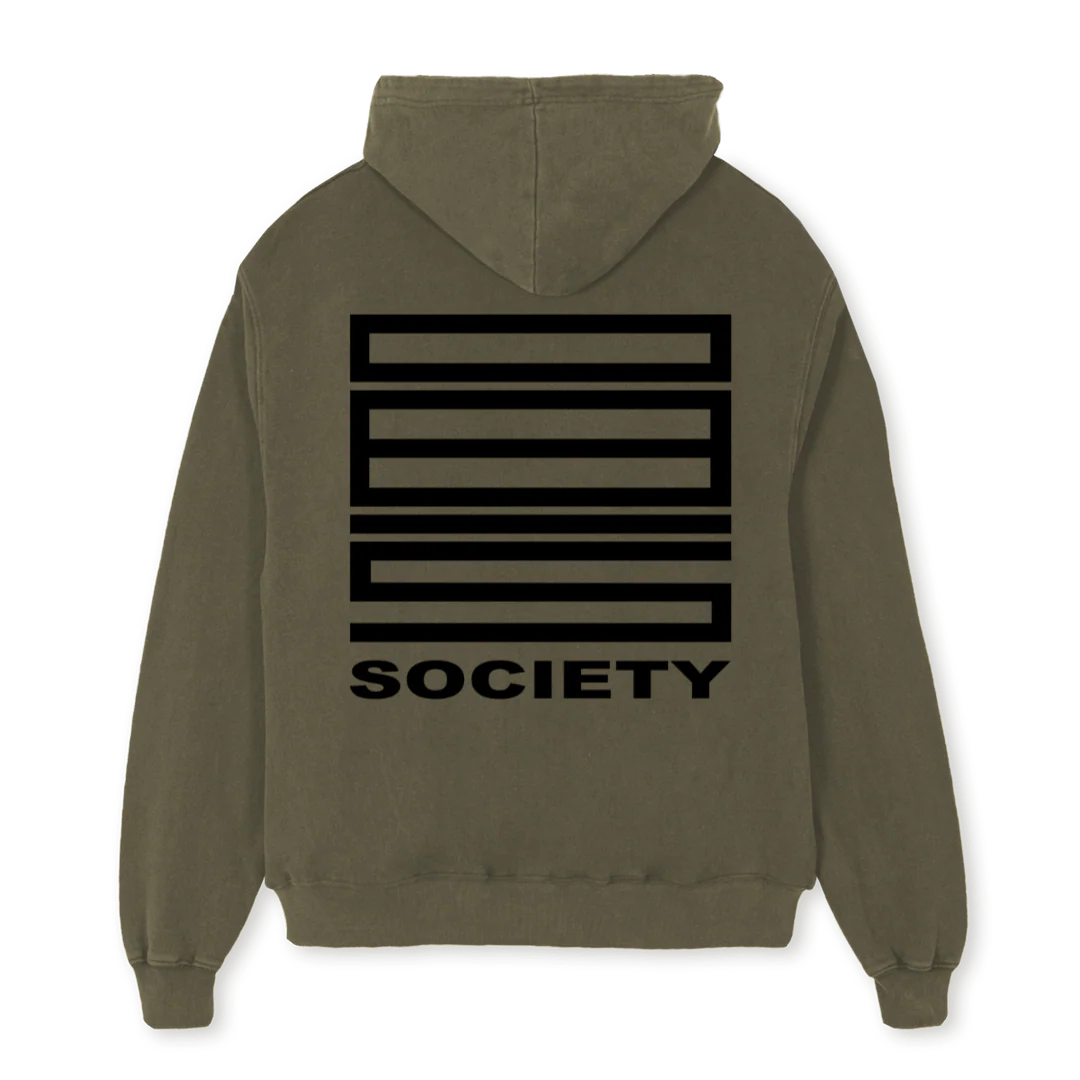 VINTOLIVE BOLD Vintage Olive Oversized Hoodie. - Image 2