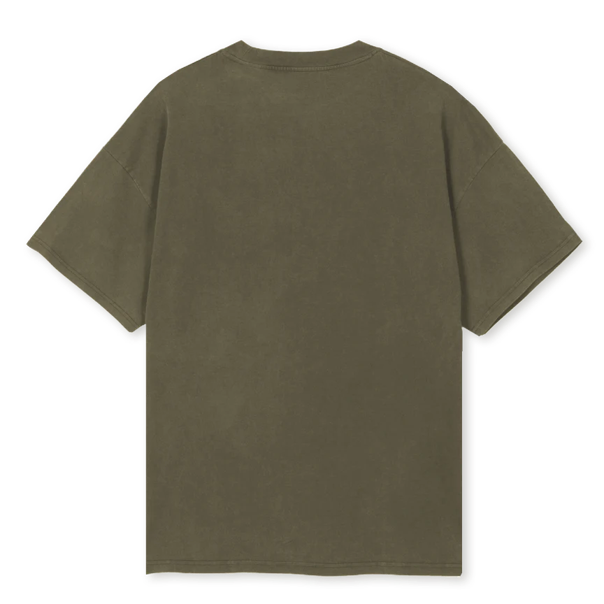 CONNSVINTAGESCRIPT_VO Vintage Olive Oversized Tee - Image 2