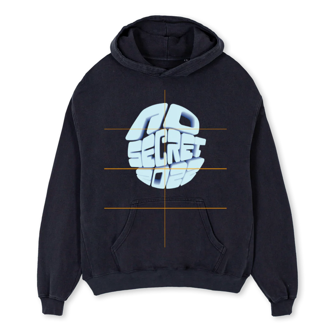 VINTSAMP Vintage Black Oversized Hoodie.