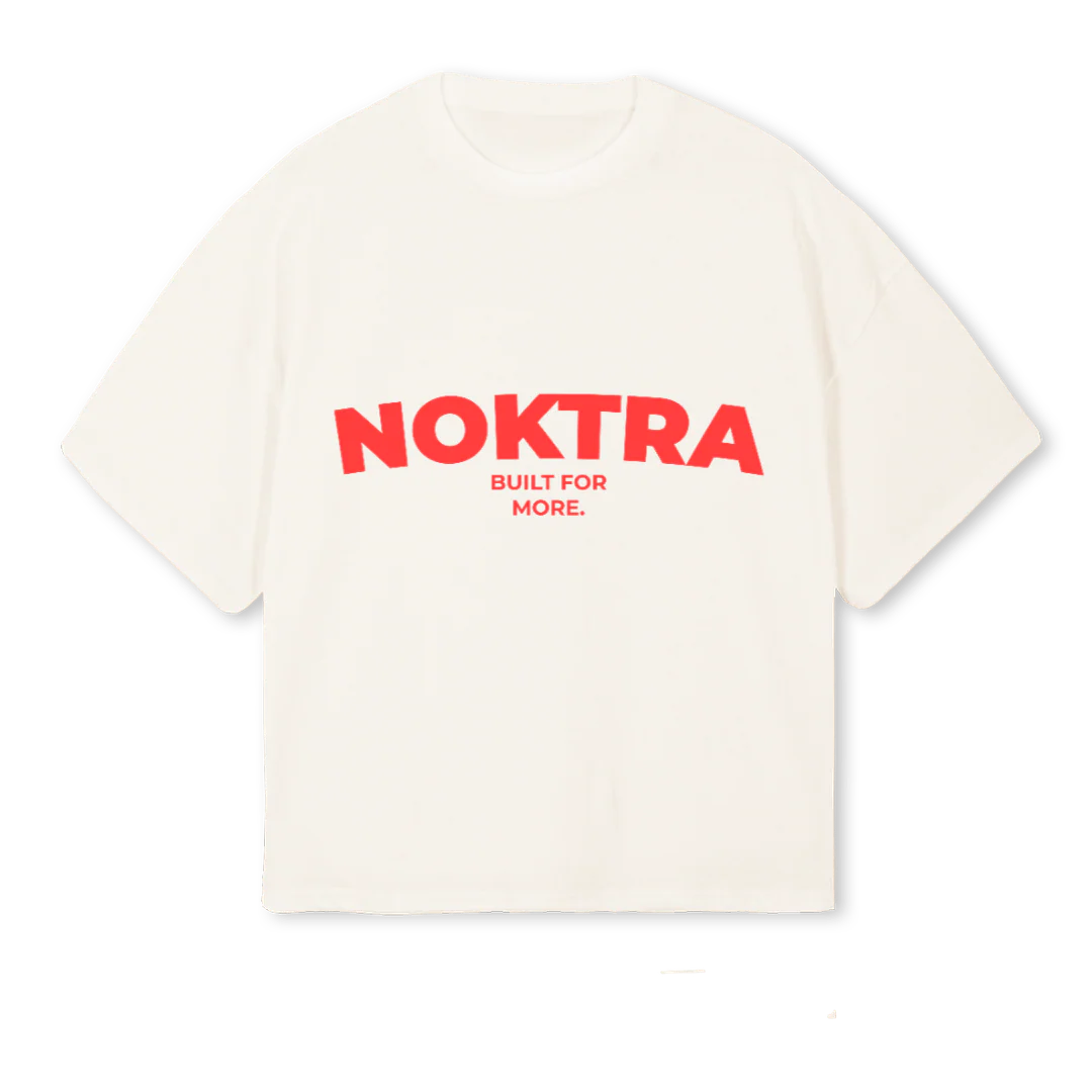 VINTWHT NOKTRAT Vintage White Oversized Boxy Tee.