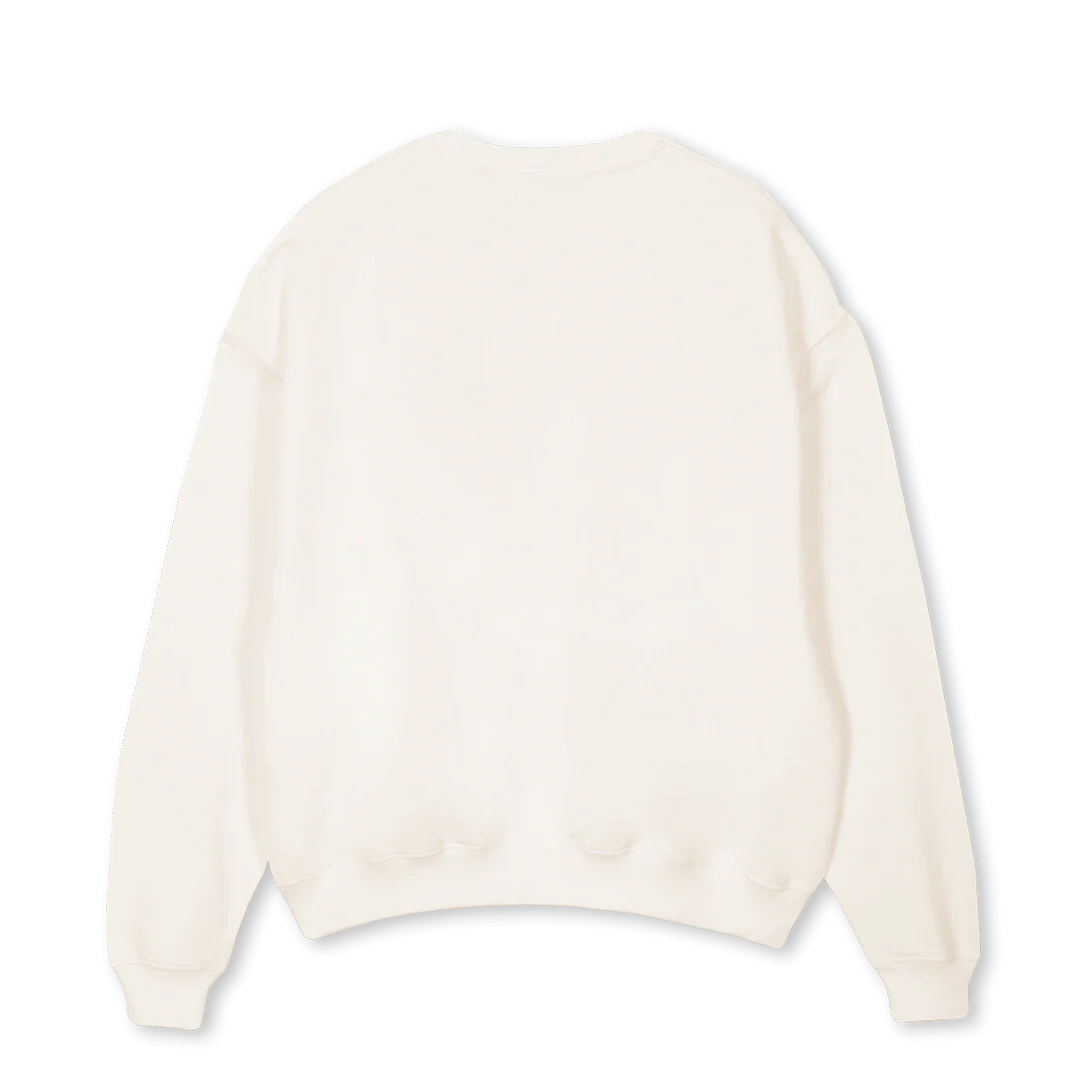 VINTWHTCREW Vintage White Oversized Crewneck Sweater. - Image 2